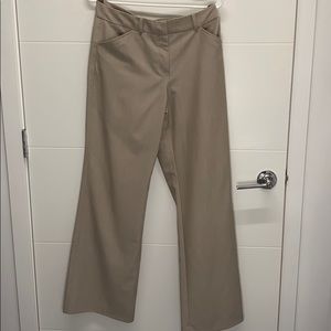 Elegant Tan Mid Raise Pants